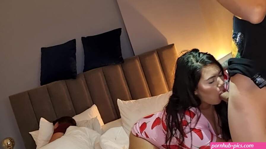 I fuck my roommate next to my husband while is by my side