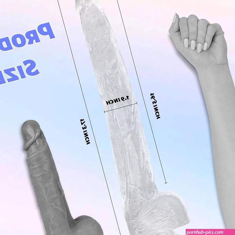 : 17.13 inch Long Dildo Clear Realistic Huge Big Anal Dildos with Small Glans for Deepest Sex Large Giant Dildo with Strong Suction Cup for G-Spot Stimulating Anal Play Adult Sex Toy