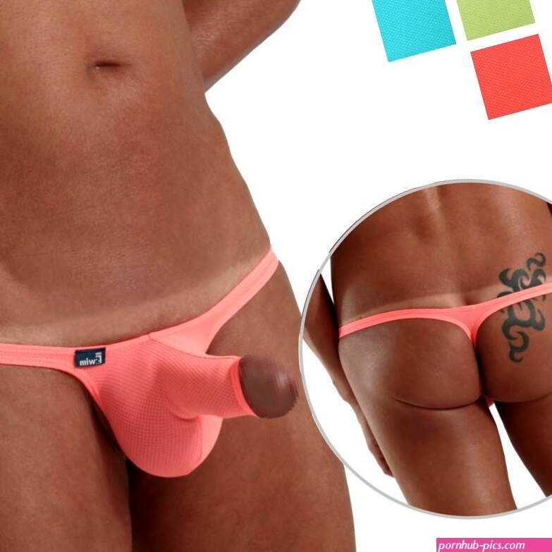 Sexy bulging shaft thong underwear Y-back