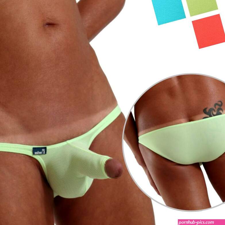 Sexy bulging shaft bikini underwear