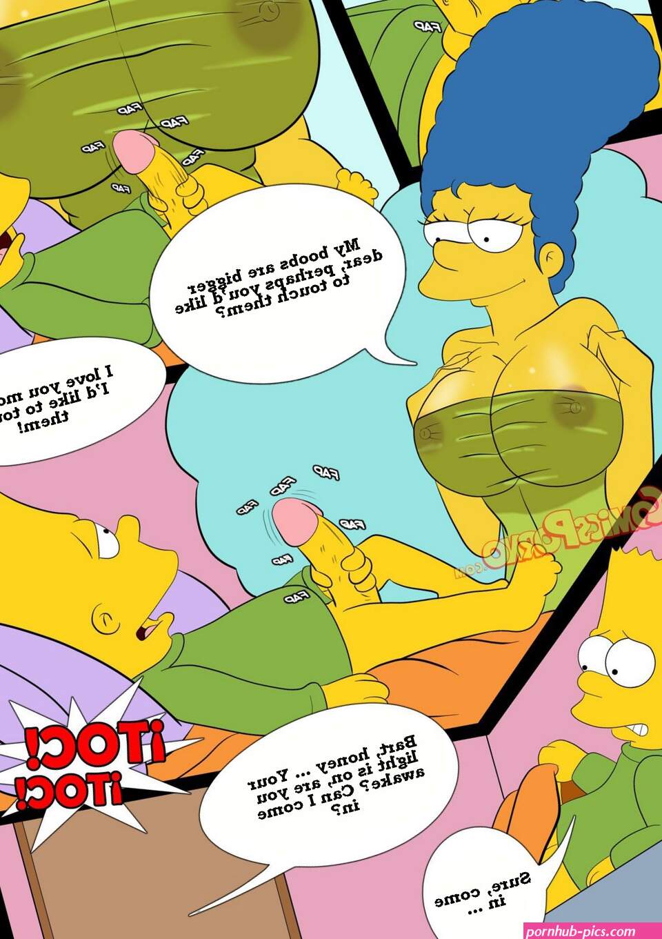 Marge Simpson and Bart porn comics
