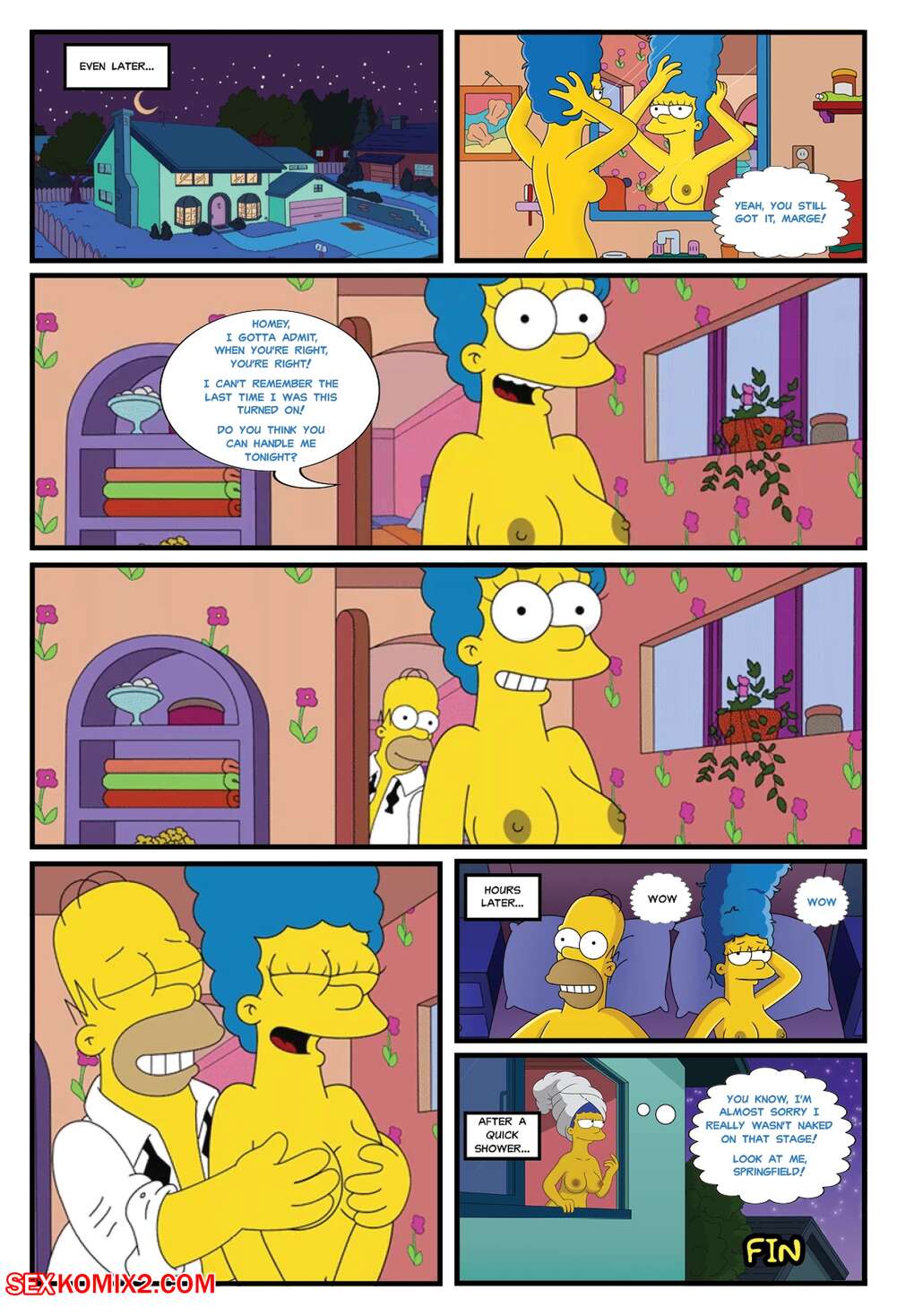 Porn comic The Simpsons. Marges Night Out. MisterJ167 Sex comic milf Marge went