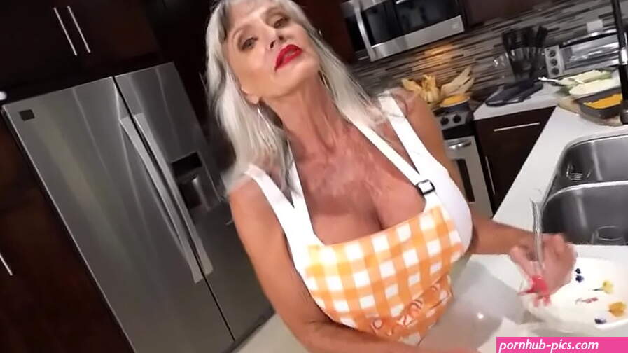 Step granny blows stepgrandson and almost gets caught