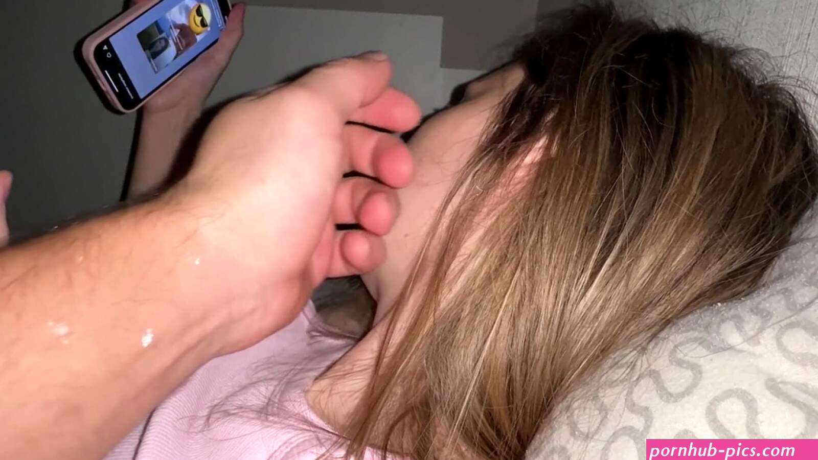 This naughty teen girl lets me finger her sweet teen pussy after our first date.