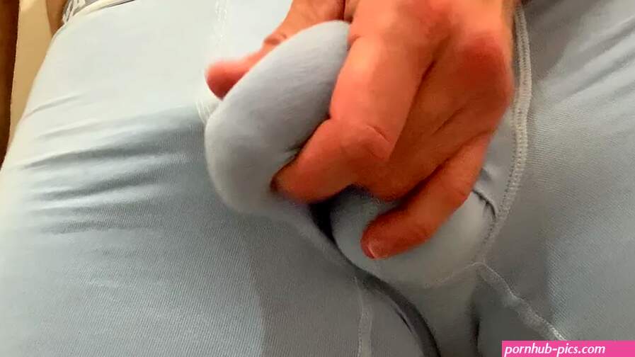 Trans man masturbating with his soft packer