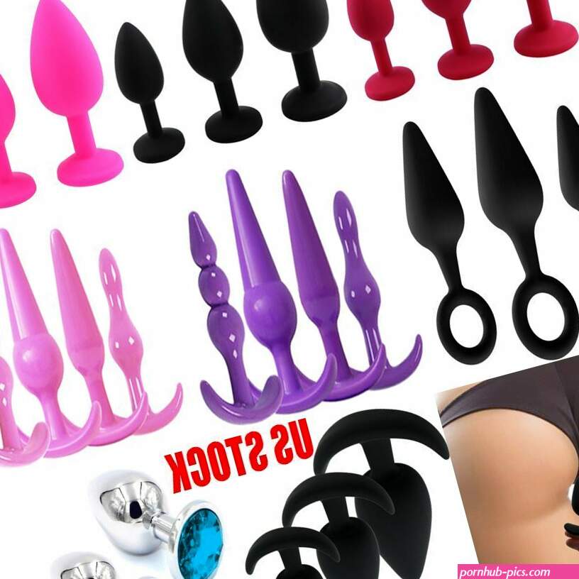 Diamond Stainless Steel Silicone Jeweled Anal Butt Plug Buttplug Set Men Women