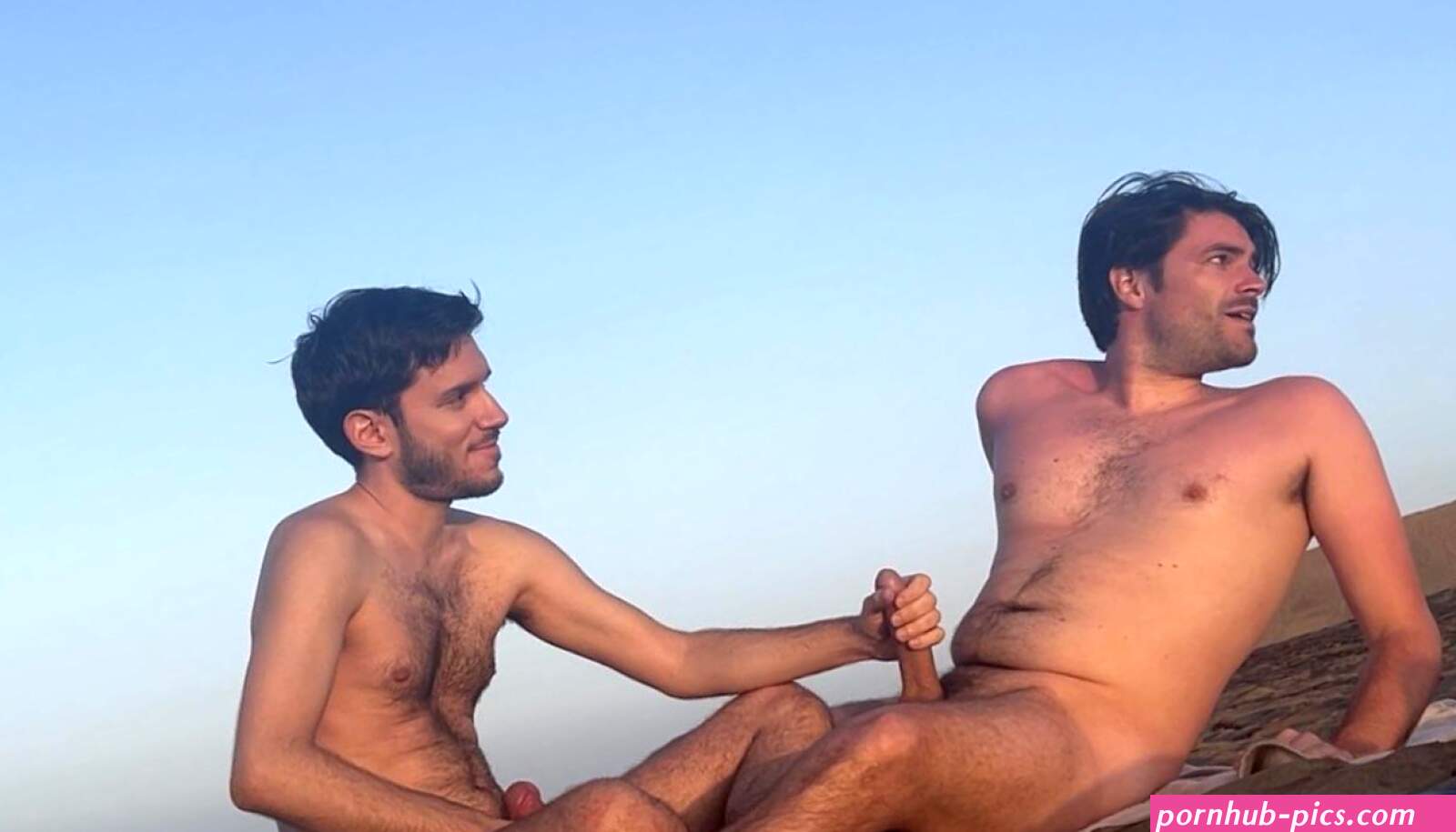 Having fun at the nude beach while a couple is watching us and having sex. I