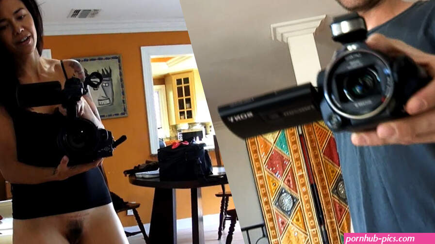 James Deen and Dana Vespoli shooting each other. snadgy