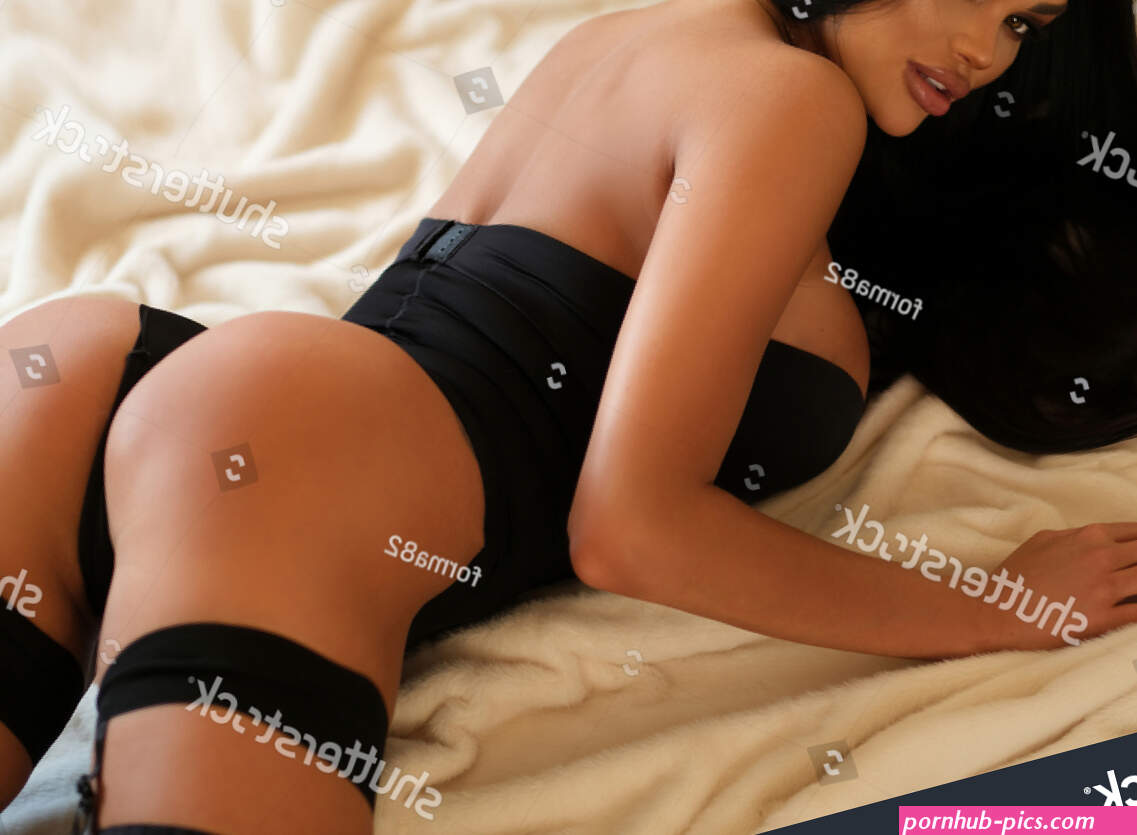 Beautiful Sexy Brunette Lying On Blanket Stock Photo 1907965846