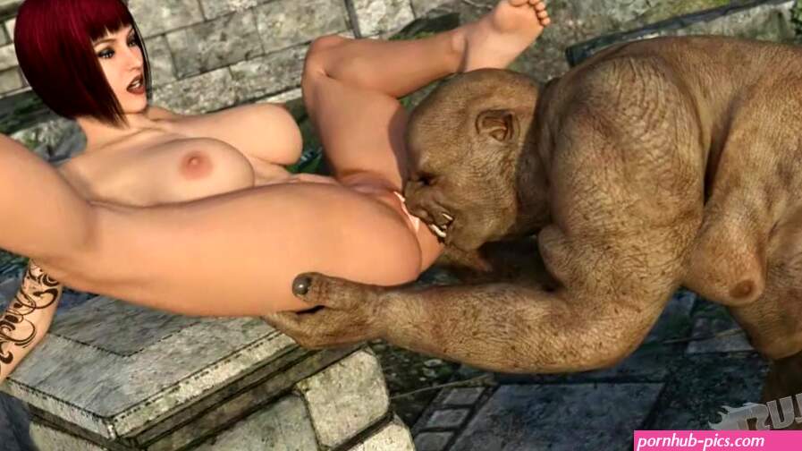 Pig Monster attacks roughly fucks Busty 3D Hottie! Sex with Monsters 3DX