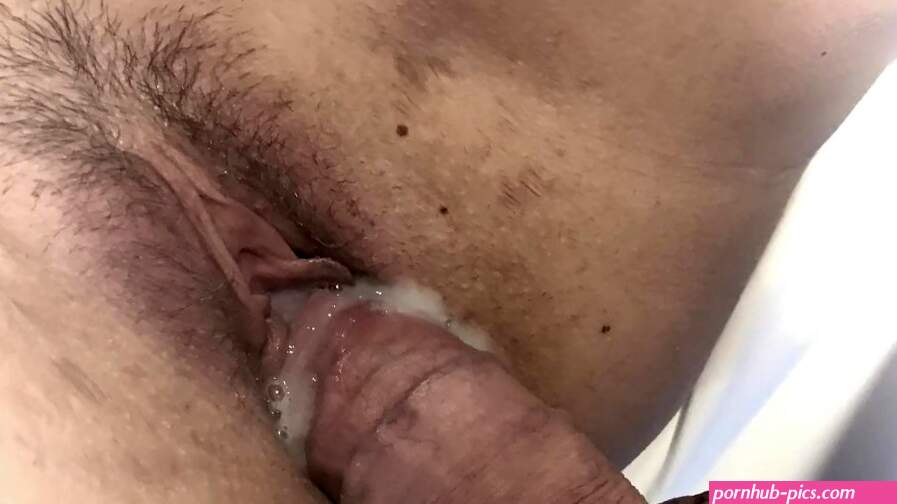 female orgasm twice internal creampie scooped sticky sperm all back inside POV hairy pinkyslit