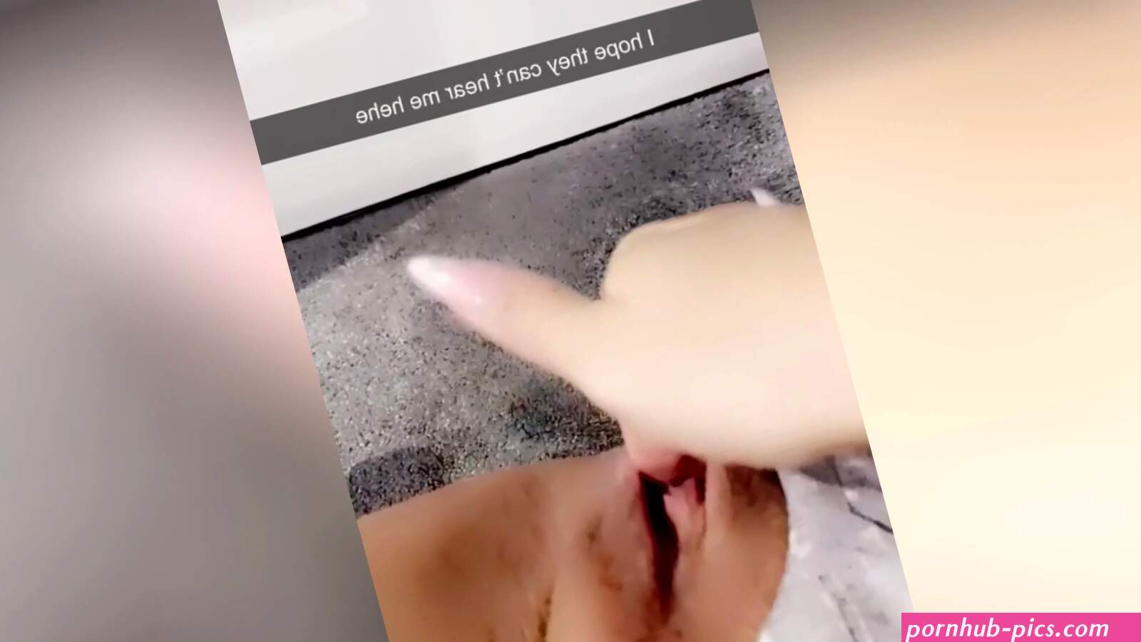 This cute teen girl plays with her creamy pussy while overhearing her roommate get pounded.