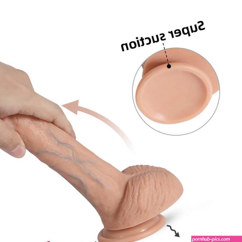 7.87in Super Suction Dildo Stuck In Pussy Sex Toy