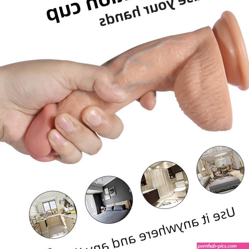 7.87in Super Suction Dildo Stuck In Pussy Sex Toy