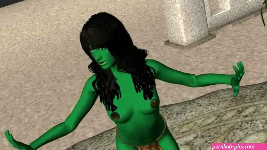 Dancing Green Woman Star trek Parody