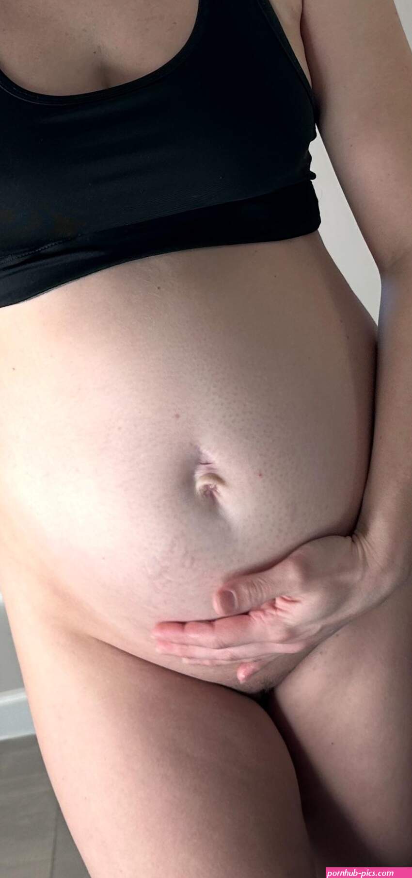 More naked pregnant and barefoot