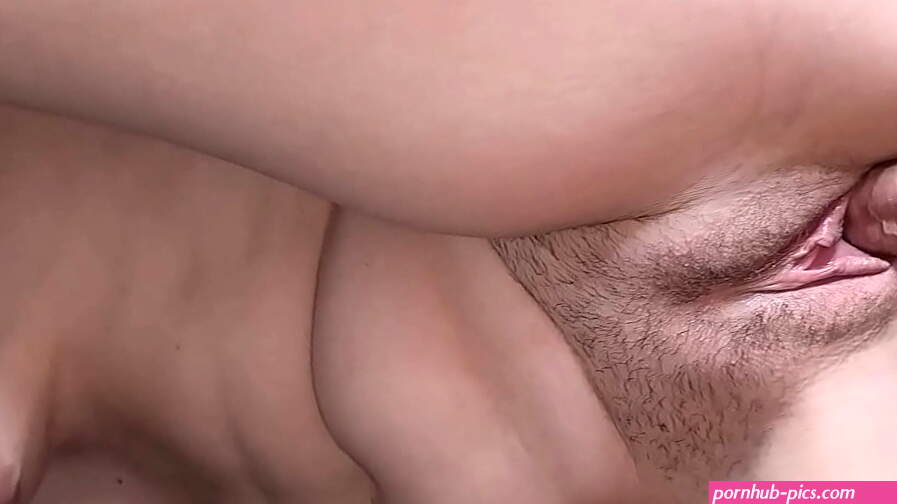 Close-up pink pussy filled with sperm
