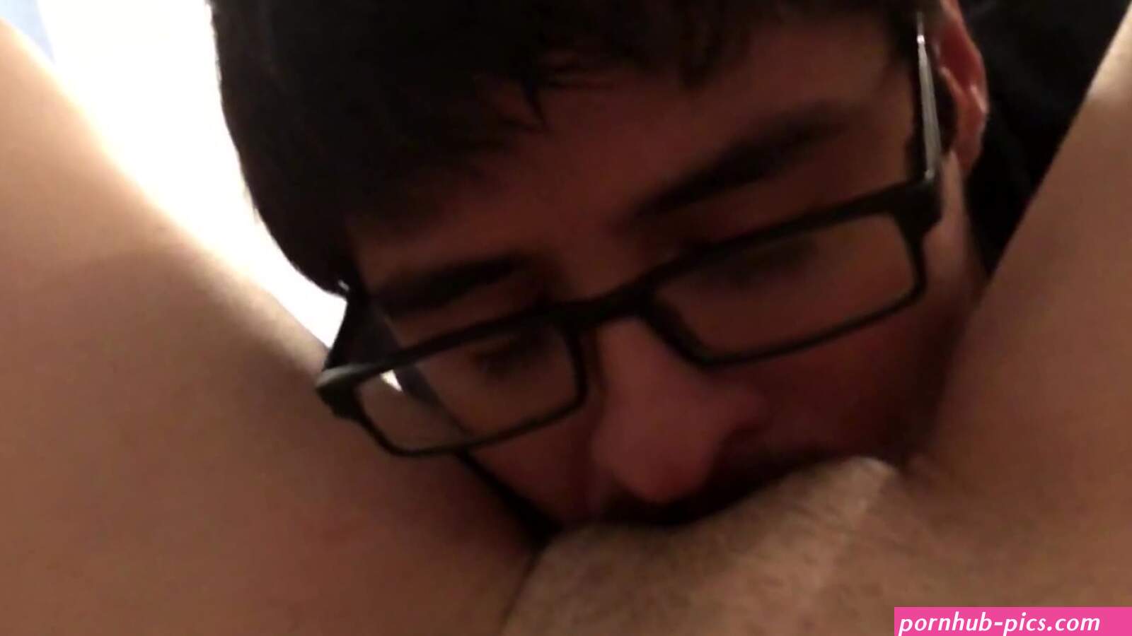 This nasty girl tricked her nerdy virgin neighbor into eating her pussy