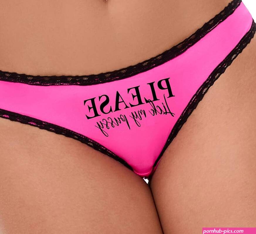 Knaughty Knickers Please Lick My Pussy Eat Me Out Oral Sex Begging For It Pink and Black Bikini Panties Adult Flirty Fun at Amazon Womens Clothing store