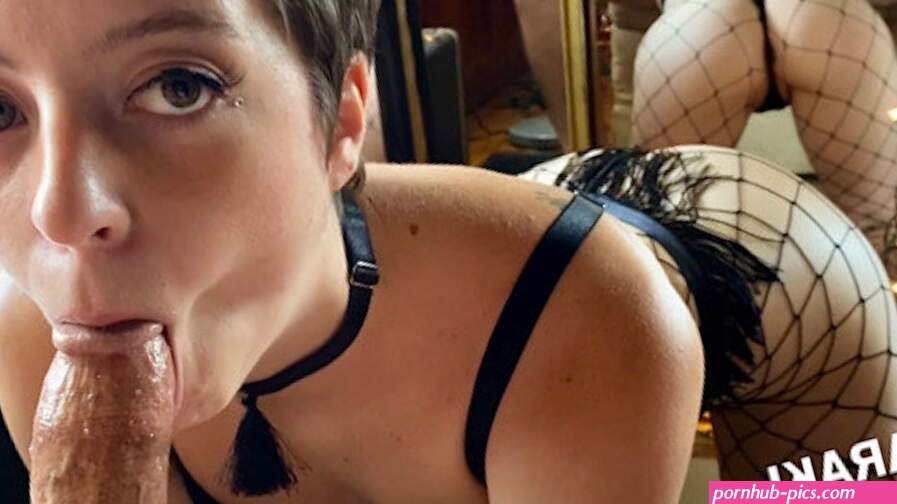 Alt Girl in Fishnets Gives Best Sloppy Blowjob Reverse Cowgirl