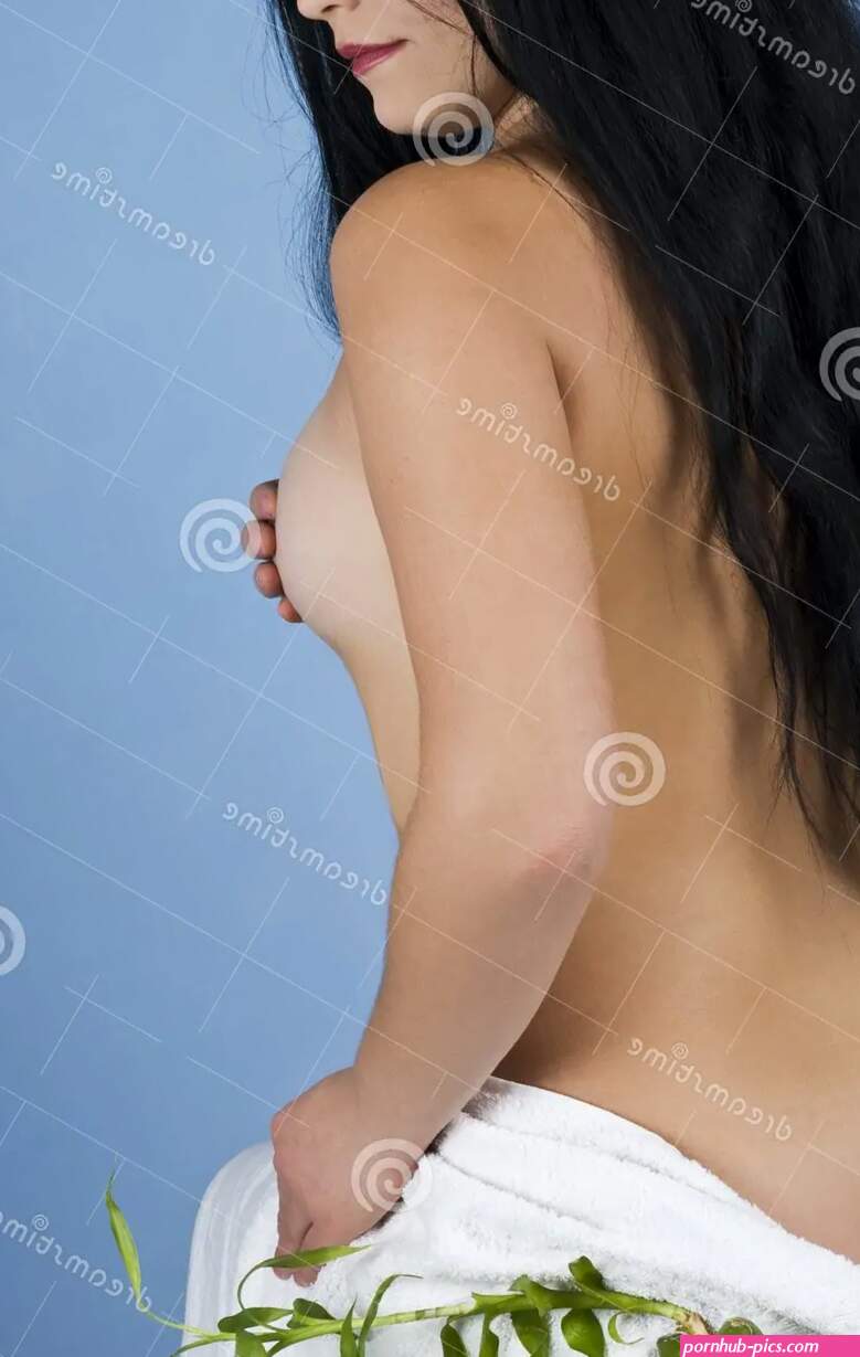 Semi Nude Profile of Woman at Spa Massage Stock Photo