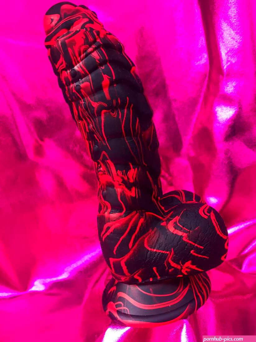 Black Red Silicone Devil Dildo MLXL