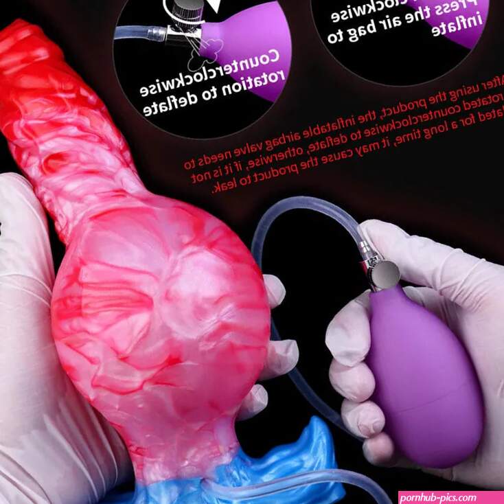 8 Inch Red Werewolf Inflatable Ejaculating Dildo