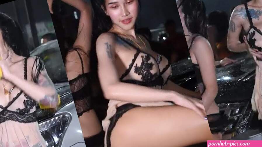 Wet Asian Girl With Big Boobs Car Wash
