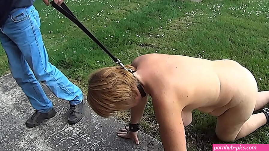 Sex Suzi exercised on all fours on her leash.