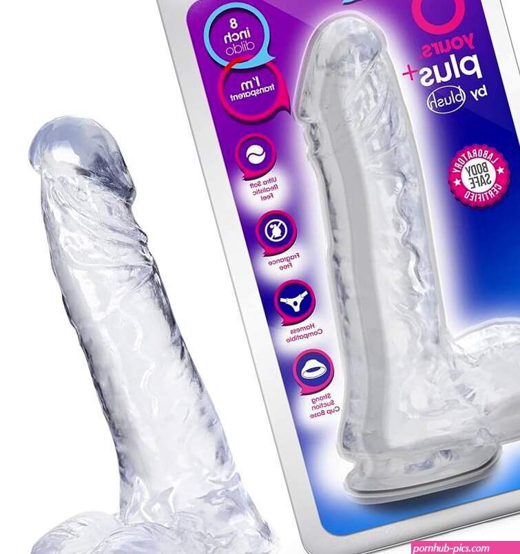 : Blush Novelties B Yours Plus 8 Dildo Ram N Jam Beginners Transparent Lifelike Cock wSuction Cup Vaginal Anal Pegging Play Strap-On Compatible Adult Sex Toys Penis