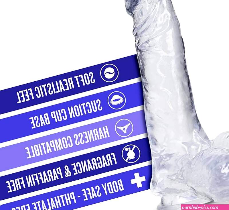 : Blush Novelties B Yours Plus 8 Dildo Ram N Jam Beginners Transparent Lifelike Cock wSuction Cup Vaginal Anal Pegging Play Strap-On Compatible Adult Sex Toys Penis