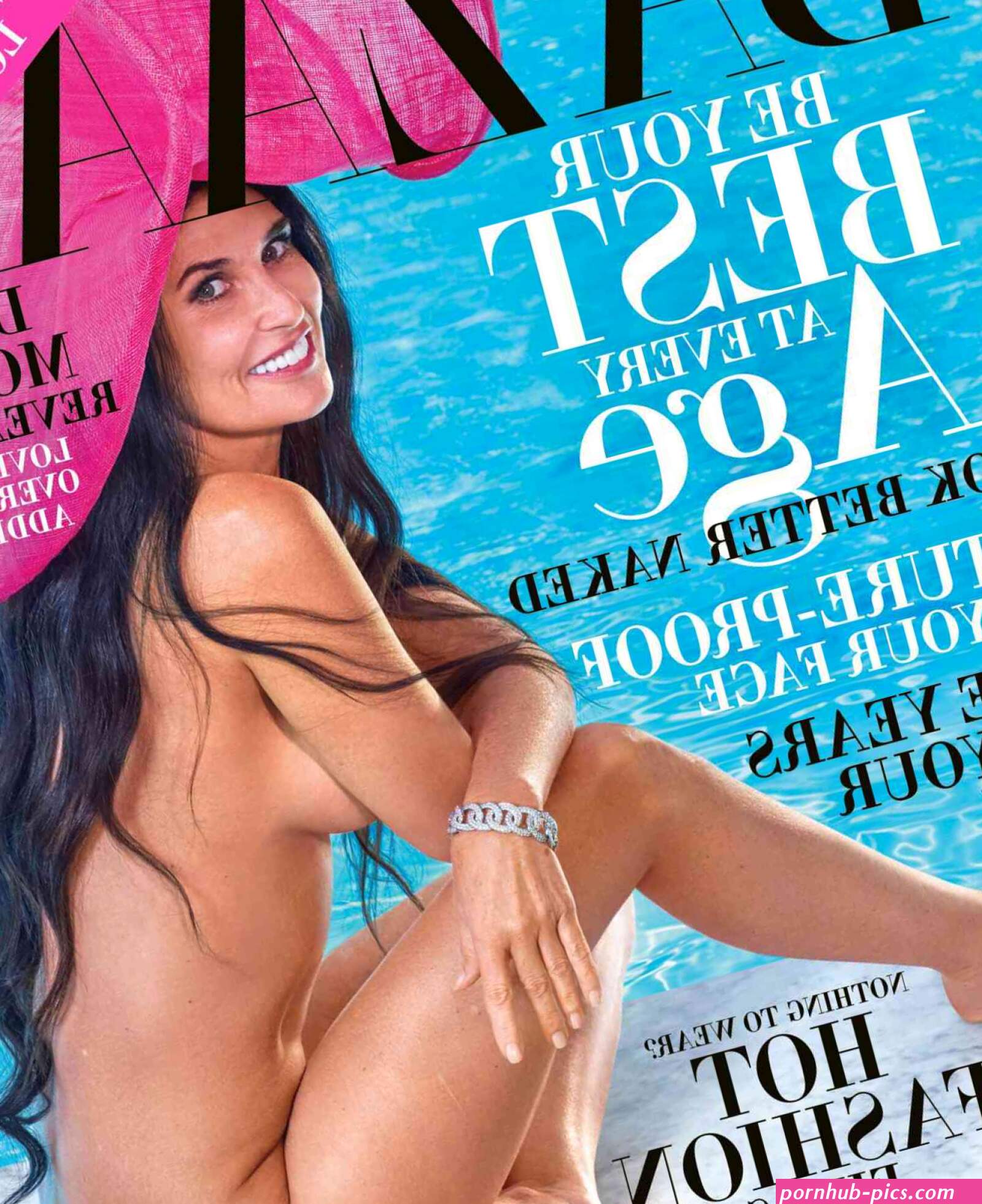 Demi Moore 56 Poses Nude on the Cover of Harpers Bazaar