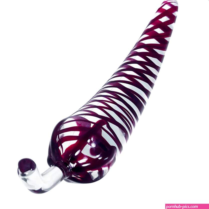 Hot Stuff Red Swirl Glass Chili Pepper Dildo by Glass Pleasure Play