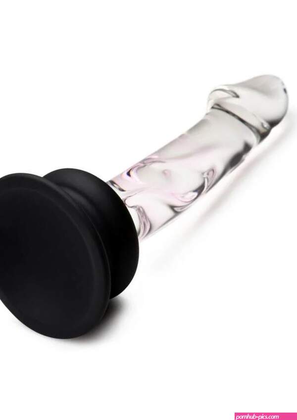 Pleasure Crystals Glass Dildo with Silicone Base