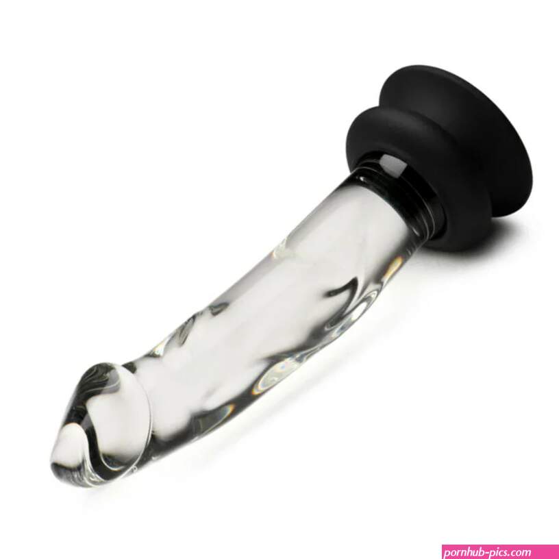 Pleasure Crystals 7.6 in. Glass Dildo with Silicone Base