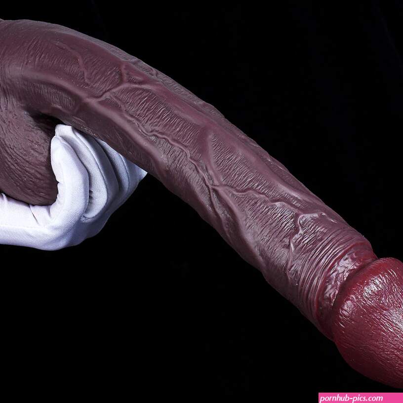 FN63 Extra-Large Realistic Coffee Color Silicone Dildo 13.7 Inch