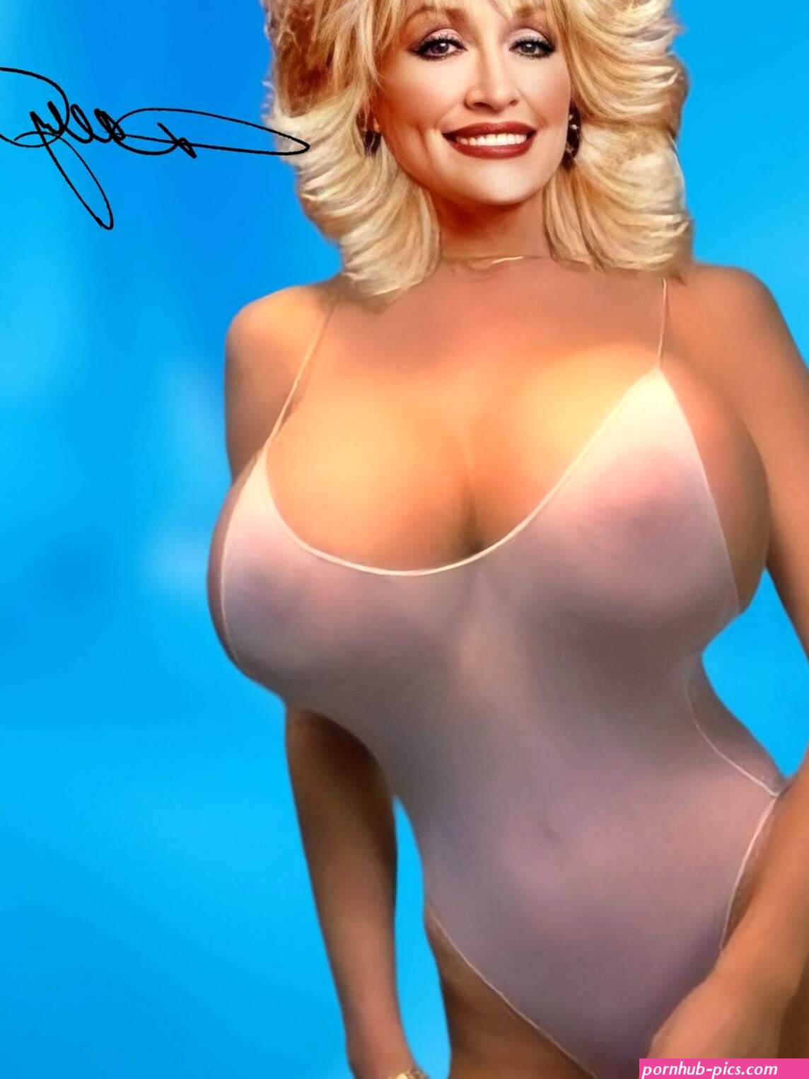 Dolly Parton sexy blue Nude Bathingsuit Fantasy by KOprints on DeviantArt