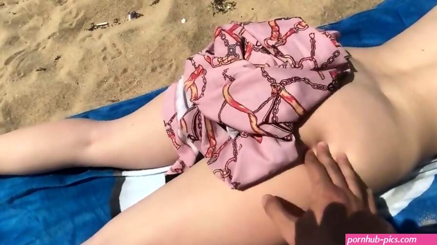 Public Beach Massage Rough Sex Cumshot With A Big-Titted Amateur
