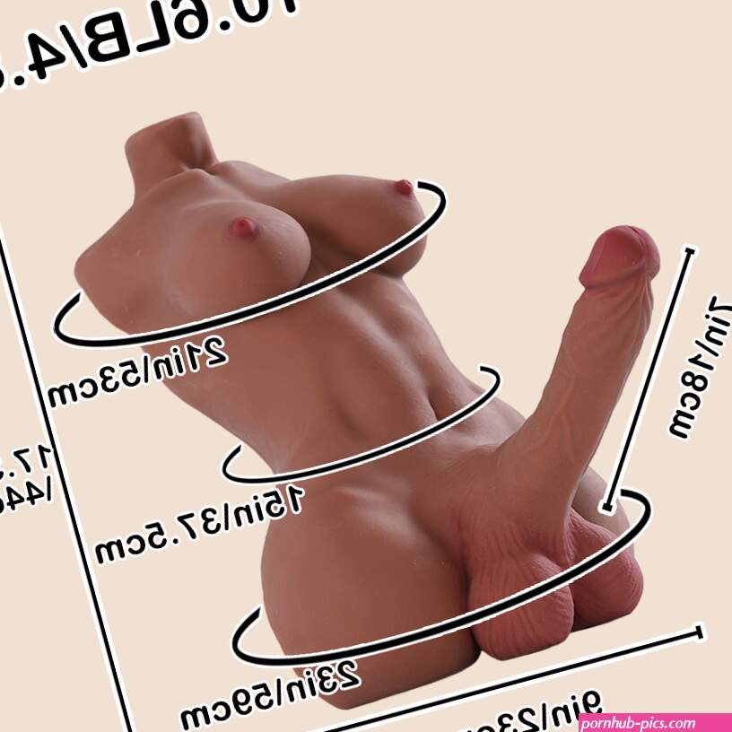 10.6lb Tanned Futa Sex Doll Torso with Penis Trans Sex Toy Zoe