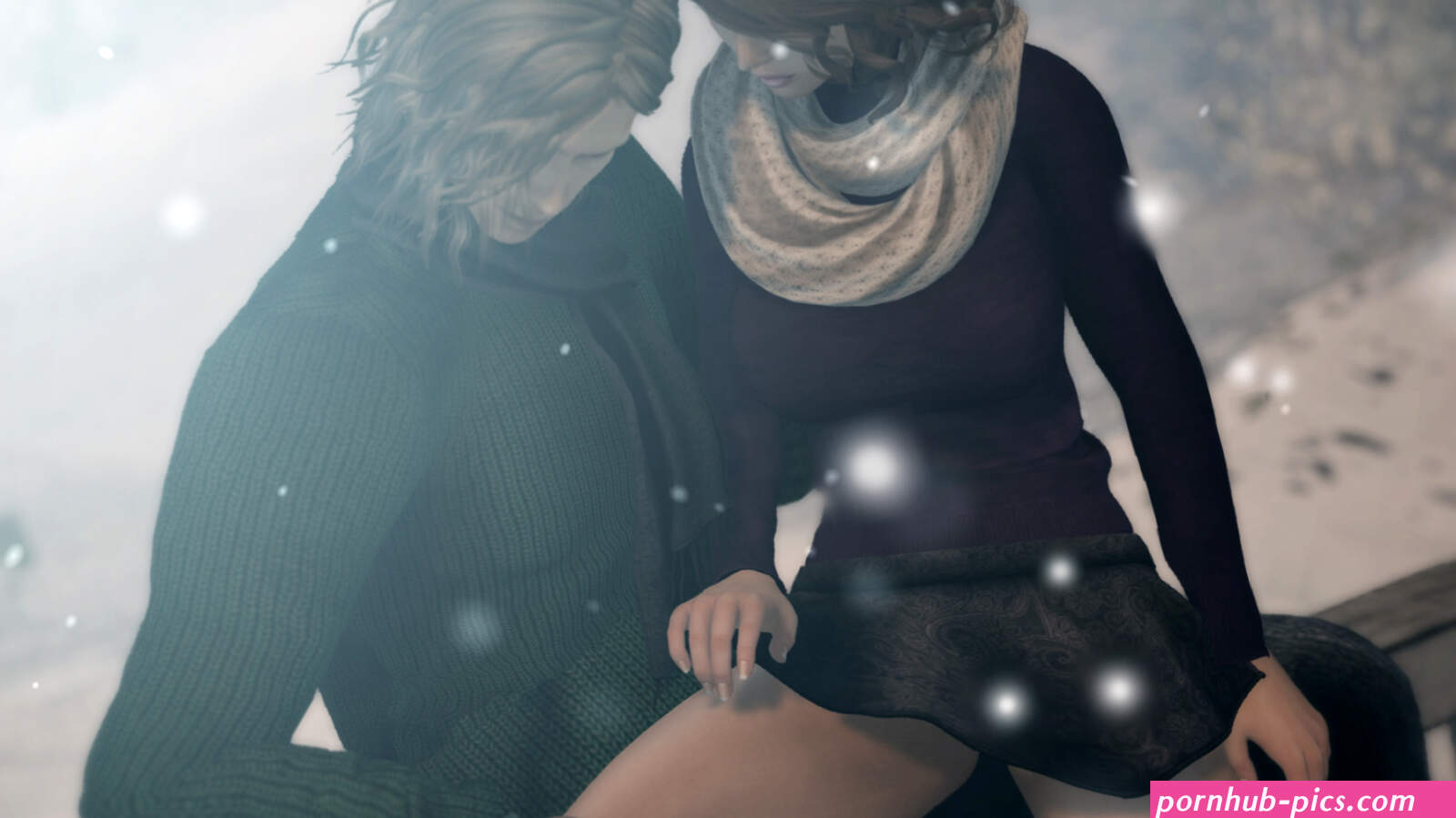 Fond décran : Pornstar neige hiver nu de plein air Dame sexy porno sexe Sens seconde vie interaction érotique 2560x1440