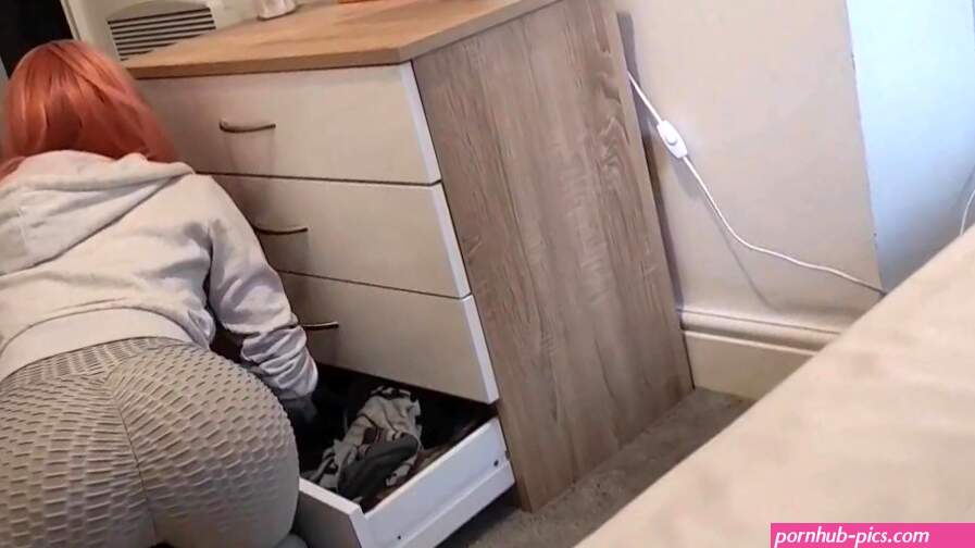 Step-Mom Caught me Jerking off to Her while doing Chores