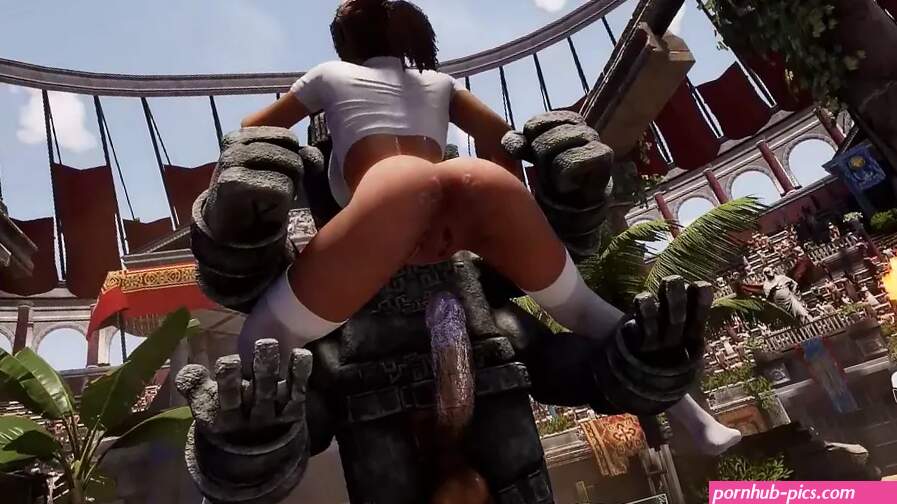 Lara Crofts pussy didnt expect that this rock hard cock could cum so much. 3D Hentai Animation. part 2