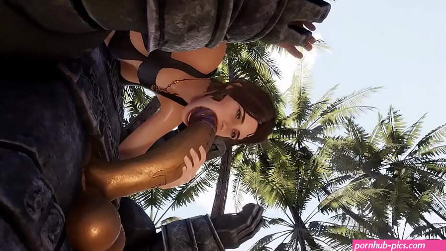 Lara Croft awakened an ancient statue and had her wet pussy rhythmically fucked. Cum ritual.