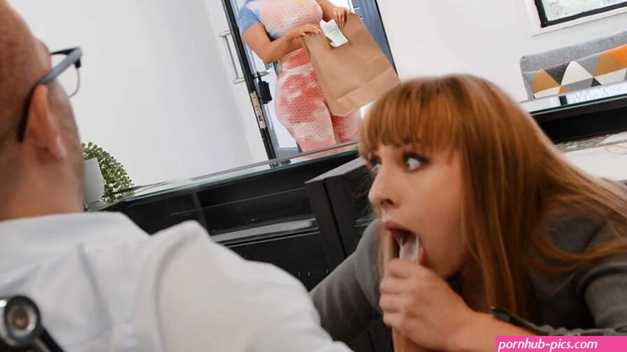 Cheating guy found his hot wife licking his cum out of his secretarys cunt
