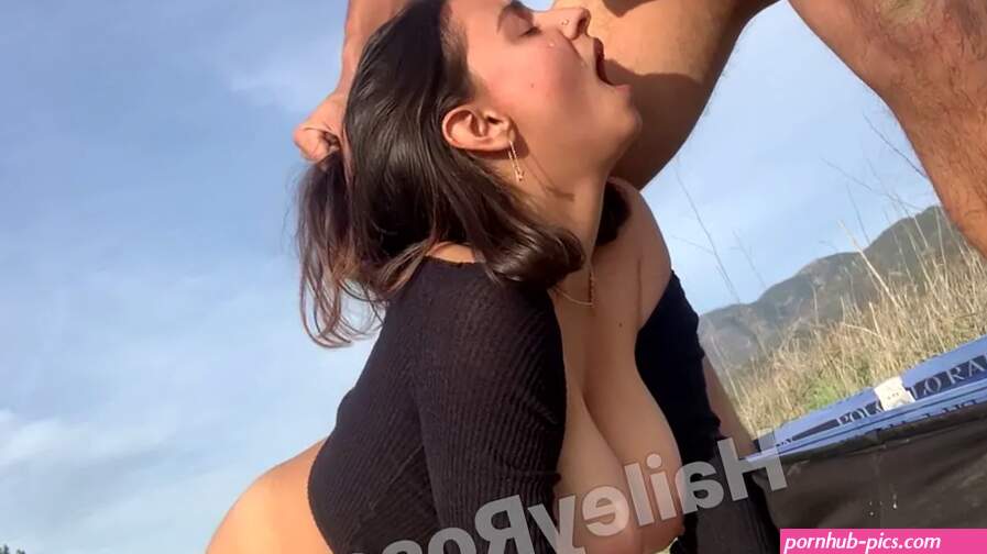 Busty teen Latina gets fucked outdoors Hailey Rose hiking trail sex tape