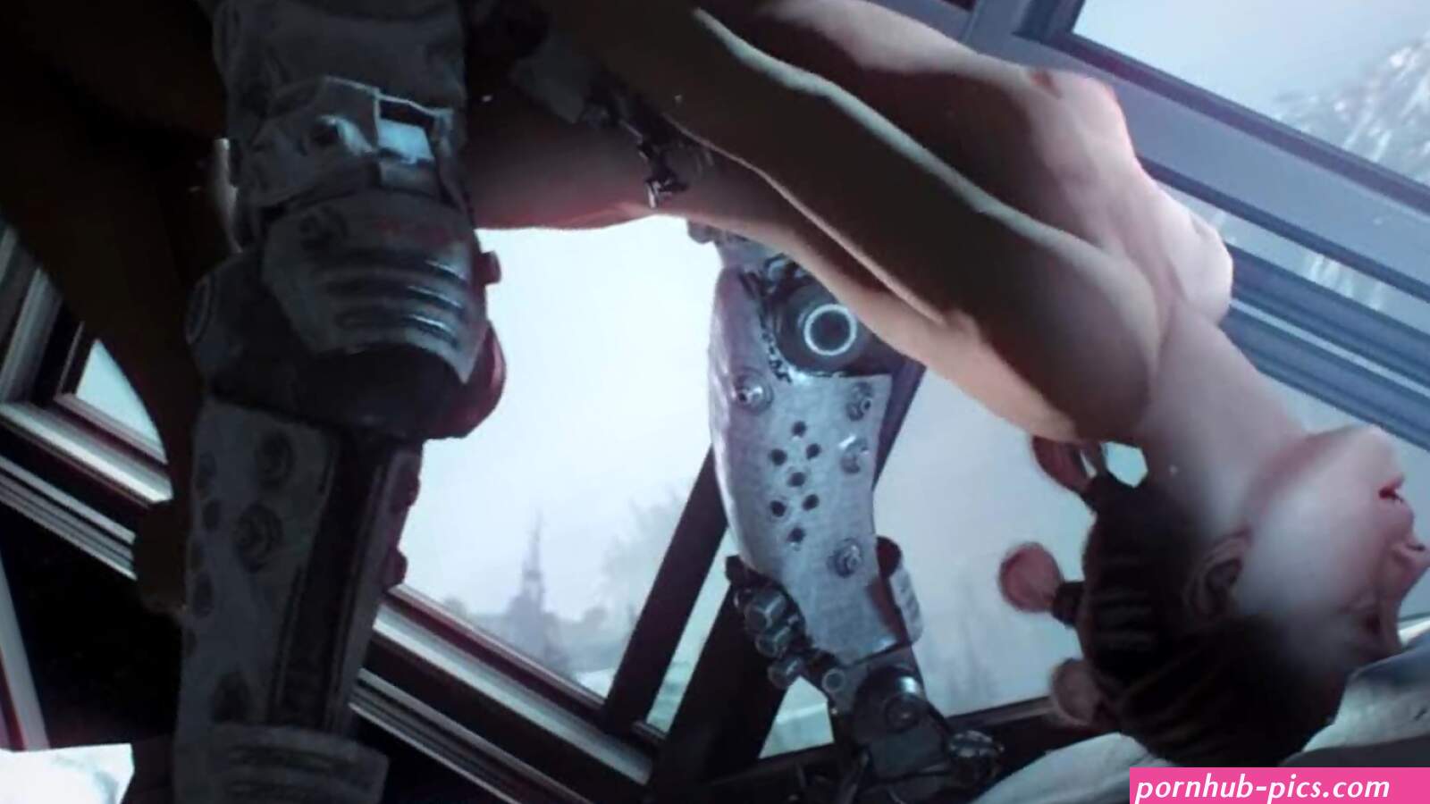 Star Wars Rey has a robot fuck her pussy deep and cum all over her