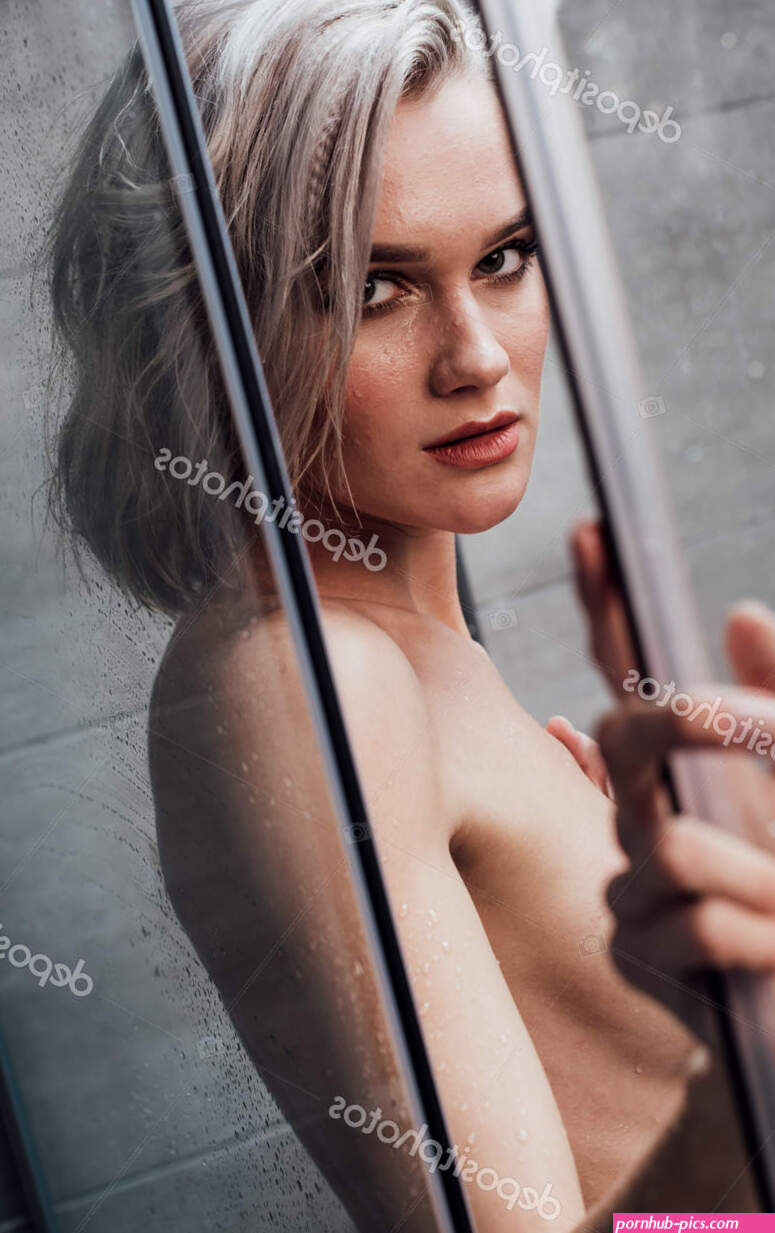 Young Naked Woman Looking Camera Glass Doors While Taking Shower Stock Photo VitalikRadko 228552806