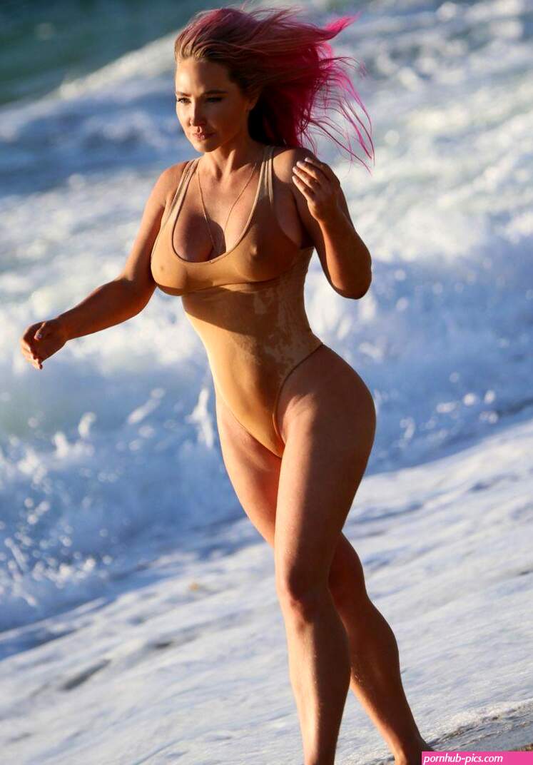 Nikki Lund Almost Nude On the Beach in Malibu