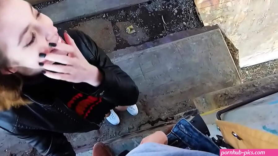 Public Blowjob and Cum Walk on Boobs