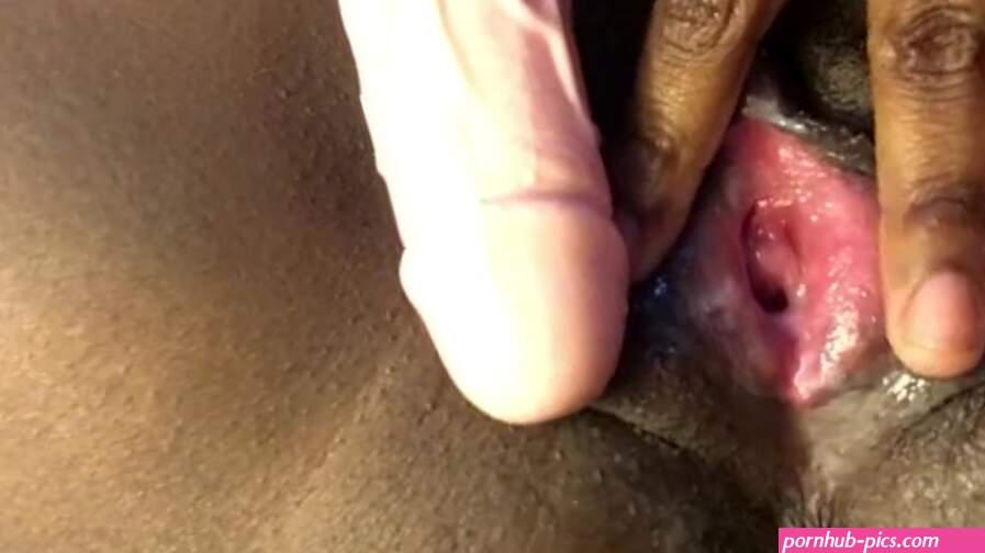 Ebony Plays with White Dildo till Pussy Creams